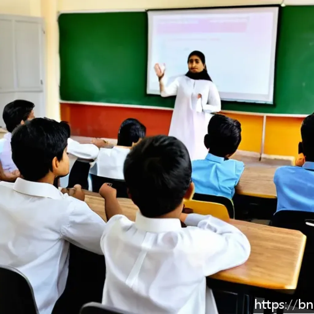 토론 수업 운영법 - A vibrant classroom scene with Bengali students actively participating in a token-based debate. The ...